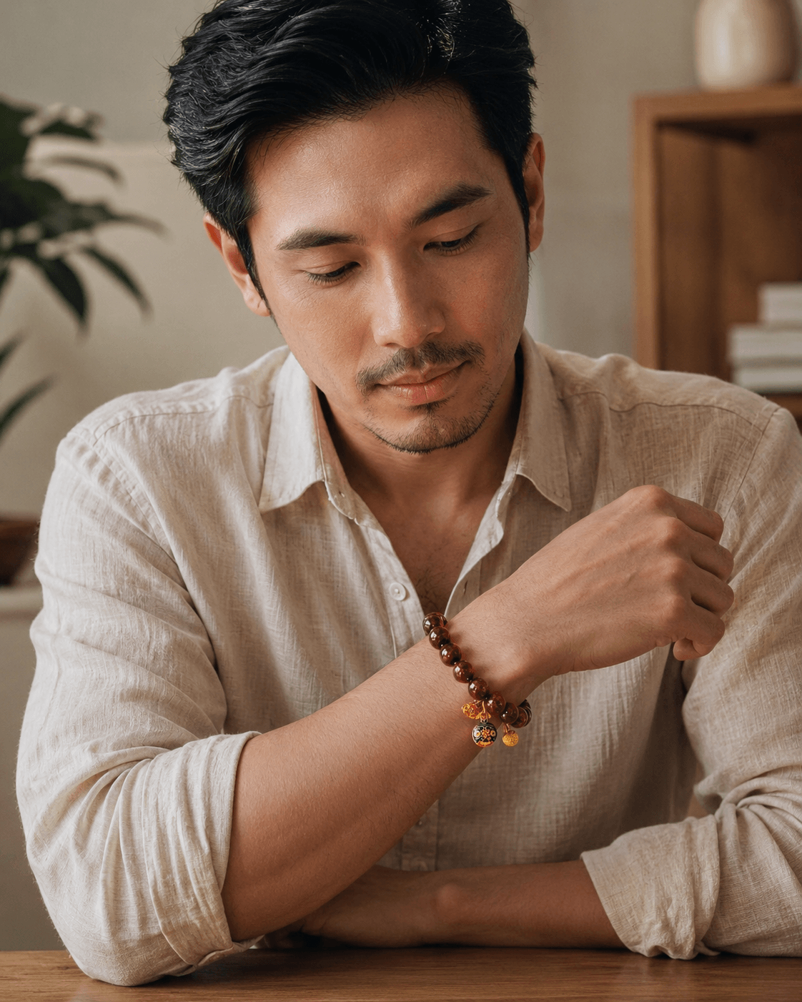 Customer wearing the Earth Element Guardian Bracelet