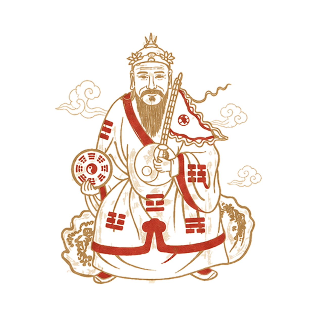 Taoist deity guardian artwork